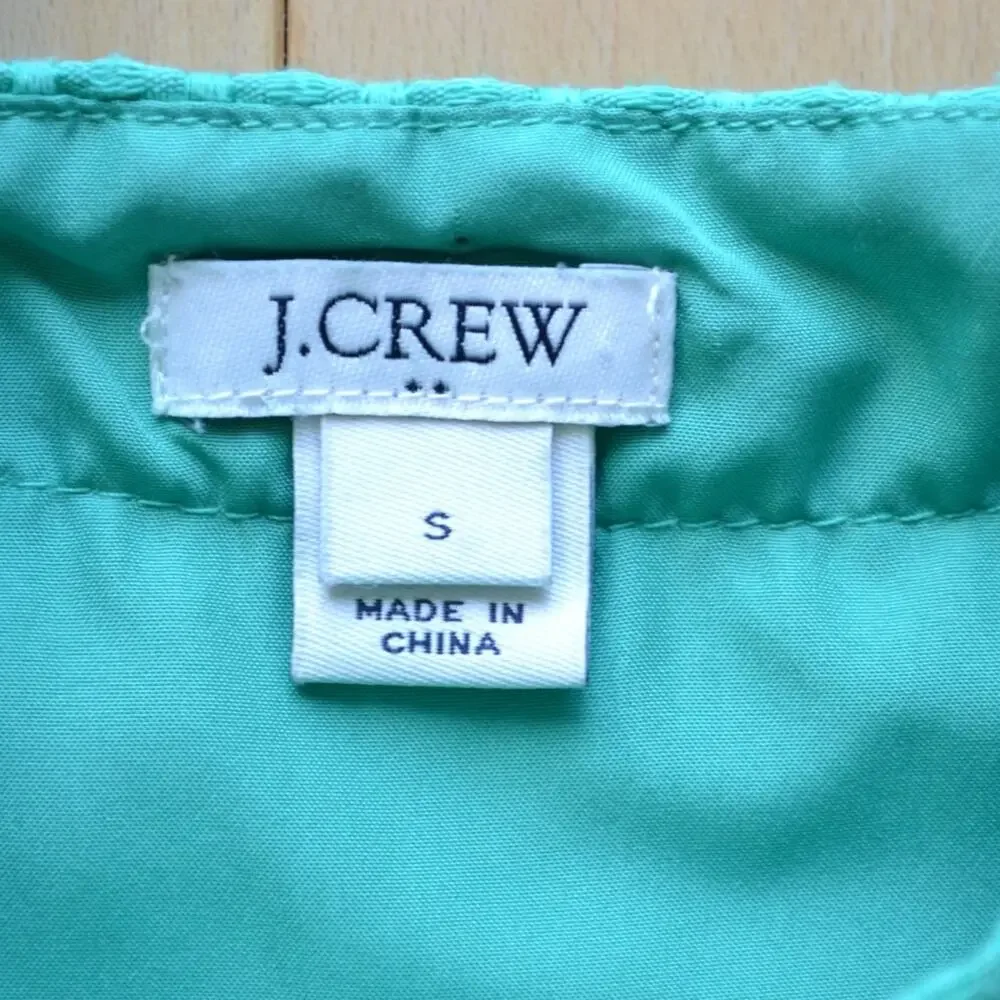 J Crew Cold Shoulder Midi Dress Textured Green Size Small